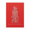 Exquisite Packages Holiday Card - Silver Lined White Fastick  Envelope